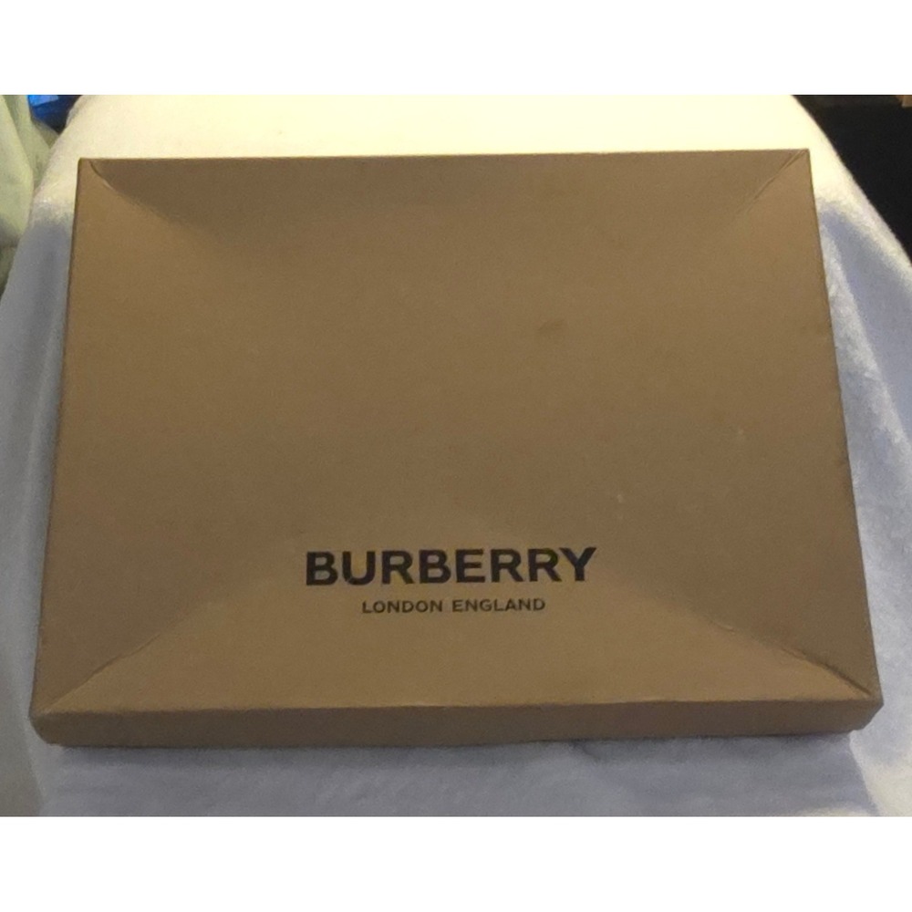 Burberry London England Tan Gift Box with Envelopes Ribbon Tissue Paper